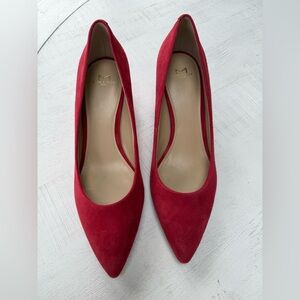 Marc Fisher block heel pump red size 9M